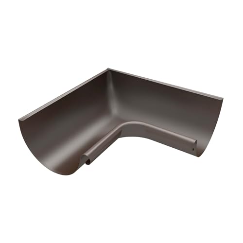 ZAMBELLI Rinnenwinkel 90 Grad (Innenwinkel) verzinkt RG 333 Kupferbraun Dachrinnenwinkel mit Wulst innen für Dachrinne halbrund, ohne löten von Zambelli GmbH & Co. KG