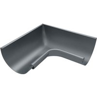 ZAMBELLI Rinnenwinkel 90 Grad (Innenwinkel) verzinkt Dachrinnenwinkel mit Wulst innen für Dachrinne halbrund, ohne löten, 105 mm / 250/8 tlg Anthrazit von ZAMBELLI