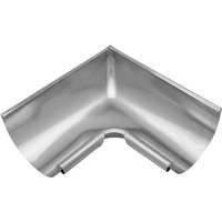 ZAMBELLI Rinnenwinkel 90 Grad (Innenwinkel) verzinkt Dachrinnenwinkel mit Wulst innen für Dachrinne halbrund, ohne löten, 105 mm / 250/8 tlg Silber von ZAMBELLI