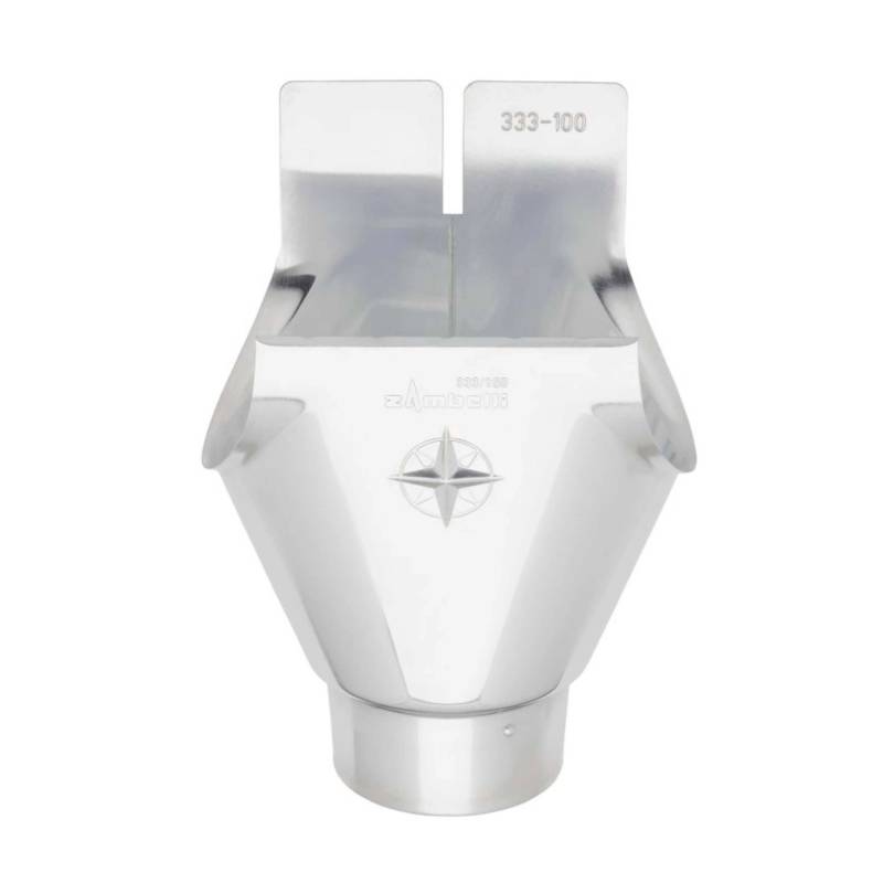 Zambelli Einhangstutzen Halbrund DN80 250/8 teilig Verzinkt Silber von ZAMBELLI