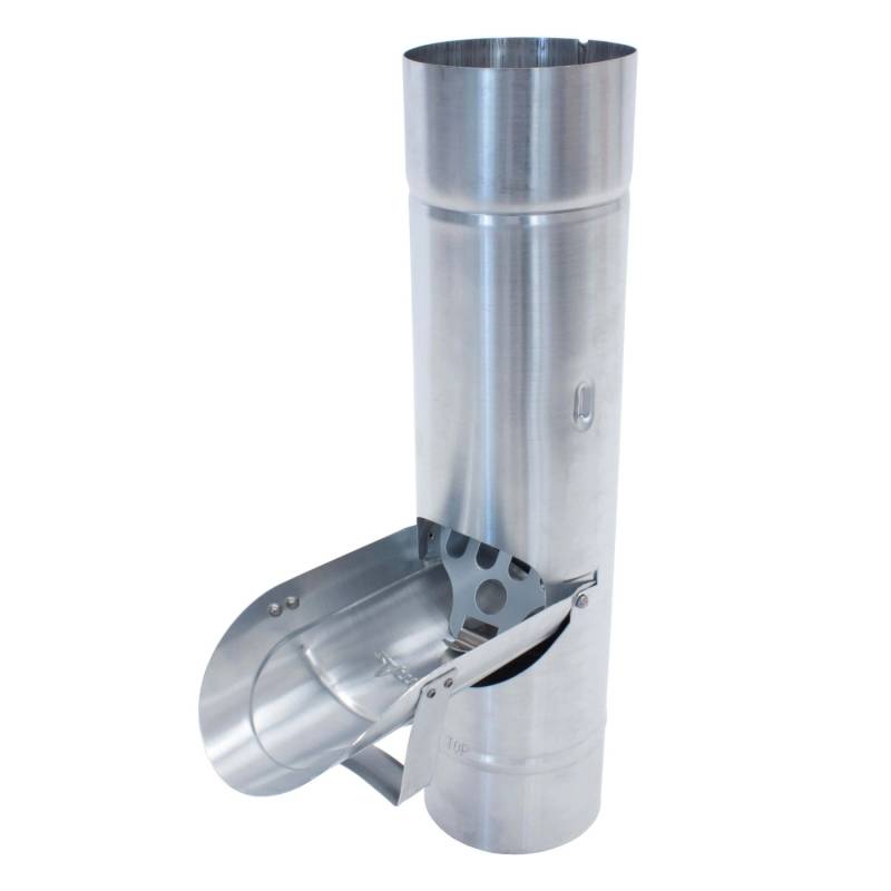 Zambelli Regenrohrklappe mit Sieb Ø 76mm Silber Regenwasserklappe von ZAMBELLI