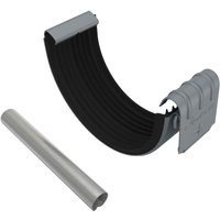 Rinnenverbinder verzinkt inkl. Wulstverbinder Dachrinnenverbinder für Dachrinne halbrund, Montage ohne löten, 125 mm / 280/7 teilig Anthrazit von ZAMBELLI
