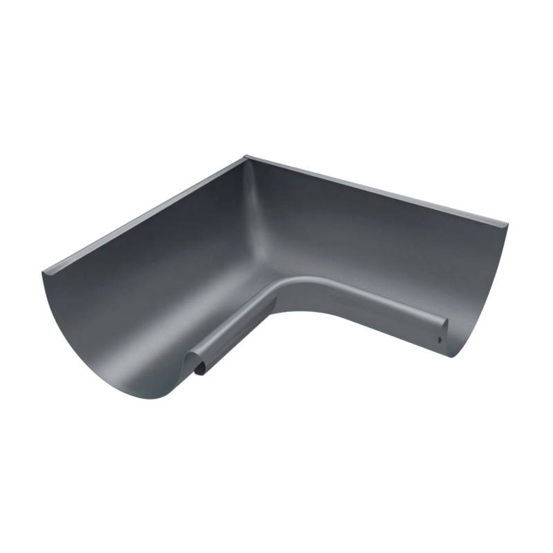 Zambelli Rinnenwinkel 90 Grad Halbrund Innen 333/6 teilig  Zink Anthrazit von ZAMBELLI