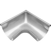 Zambelli - Rinnenwinkel 90 Grad (Außenwinkel) verzinkt Dachrinnenwinkel mit Wulst außen für Dachrinne halbrund, ohne löten, 150 mm / 333/6 tlg Silber von ZAMBELLI