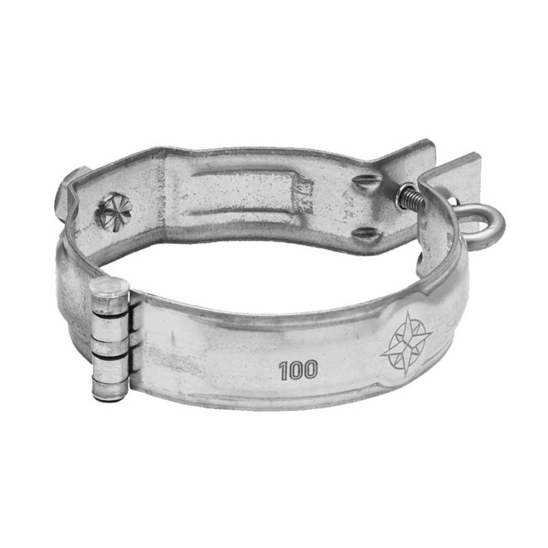 Zambelli Rohrschelle mit Gewindemuffe DN 80/ M10 Verzinkt Silber von ZAMBELLI