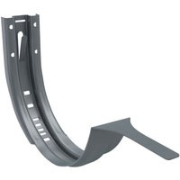 Zambelli - Stirnbretthalter verzinkt, Dachrinnenhalter für Dachrinne halbrund, Montage ohne löten 125mm / 280/7 teilig Anthrazit von ZAMBELLI