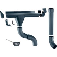 Zambelli - Zink Dachrinne Komplettset für Häuser, 1 Dachseite, Montage ohne Löten, für eine Dachfläche bis ca. 150m², 6 teilig/333 / 150mm Anthrazit, Zambelli - Zink Dachrinne Komplettset für Häuser, 1 Dachseite, Montage ohne Löten, für eine Dachfläche bis ca. 150m², 6 teilig/333 / 150mm Anthrazit, von ZAMBELLI
