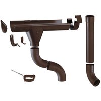 Zink Dachrinne Komplettset Gartenhaus, Carport, Terrasse, 1 Dachseite, ohne Löten, für Dachfläche bis ca. 70m², 8 teilig /250 / 105mm 2m Kupferbraun Zink Dachrinne Komplettset Gartenhaus, Carport, Terrasse, 1 Dachseite, ohne Löten, für Dachfläche bis ca. 70m², 8 teilig /250 / 105mm 2m Kupferbraun von ZAMBELLI
