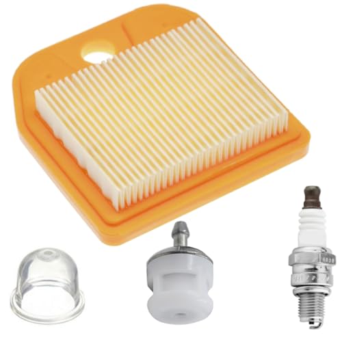 ZAMDOE 4237 141 0300 Luftfilter passend für Stihl HS81 HS81R HS81RC HS81T HS81TC HS82 HS82T HS86 HS86R HS86T HS87 HS87R GS81RC Heckenschere für Garten, mit Zündkerze, Kraftstofffilter, Primer-Blasé von ZAMDOE