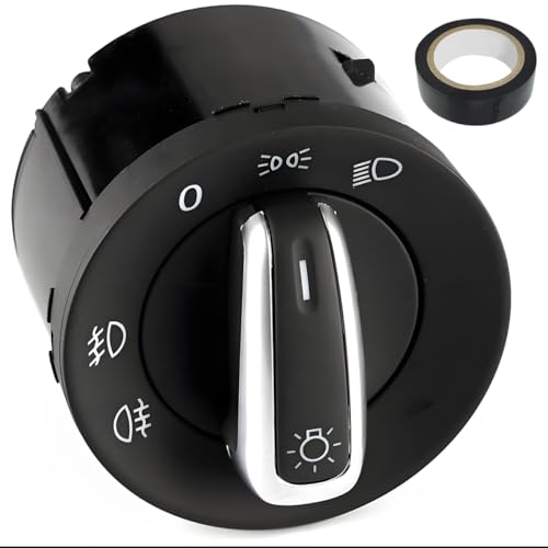 ZAMDOE 5ND941431A Scheinwerferschalter für VW EOS 5 Plus 6 3 4 Passat B6 CC Variant Jetta Beetle Scirocco Transporter Sharan Caddy 3 für Seat Alhambra Kombi Hauptlichschalter Lichtschalter modern hell von ZAMDOE