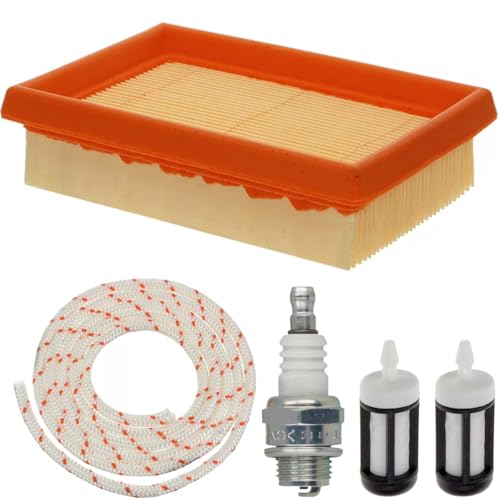 ZAMDOE BR340 Luftfilter-Tuning-Kit für Stihl BR320 BR380 BR400 BR420 SR430 SR420 BR420c Rucksack-Laubbläserteile 4203 141 0301 Gebläse-Service-Zündkerzen-Kit von ZAMDOE