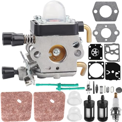 ZAMDOE FS38 FS45 FS55R Vergaser für STIHL FS55 FS46 KM55R HL45 HS45 FS45L FS45C FS46C FS55C FS55RC FC55 KM55 Rasentrimmer Unkrautvernichter Teile ersetzen C1Q-S97 C1Q-S186 Vergaser von ZAMDOE