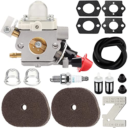ZAMDOE FS56RC Vergaser mit Luftfilter für Stihl FS40 FS50 FS56 FS70 FS70C FC70 FC56 FS56C HT56 HT56C KN56 KM56 KM56C Rasentrimmer Unkrautfresser Teile 4144 120 0608 41441200608 C1M-s267A von ZAMDOE