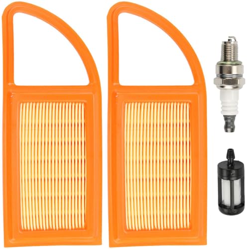 ZAMDOE Luftfilter-Ersatz für Stihl BR600 BR550 BR500 Rucksackgebläse ersetzt 4282 141 0300 42821410300 4282 141 0300B 42821410300B, mit Zündkerzen-Kraftstofffilter von ZAMDOE