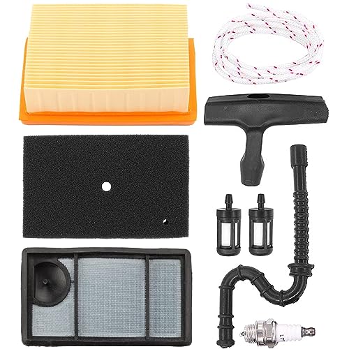 ZAMDOE Luftfilter-Kit Zubehör für Stihl TS400 Trennsäge BR350 BR430 BR450 BR450C-EF SR430 SR450 Gebläse, ersetzt 4223 141 0300 4223-140-1800, mit Zündkerzen-Kraftstofffilter-Starterseil von ZAMDOE