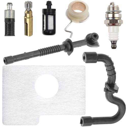 ZAMDOE Luftfilter Ölpumpe Schneckengetriebe Kraftstoffschlauch Ölschlauch Filter Zündkerze für STIHL MS180 MS170 170 180 018 017 Kettensäge Ersatzteil-Kit von ZAMDOE
