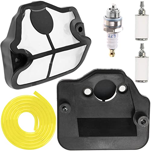 ZAMDOE Luftfilter-Teile-Kit für Husqvarna 36 41 136 136LE 137 137E 141 141LE 142 142E Kettensäge, ersetzt 530029811, mit Zündkerzen-Kraftstoffleitungs-Kraftstofffilter von ZAMDOE