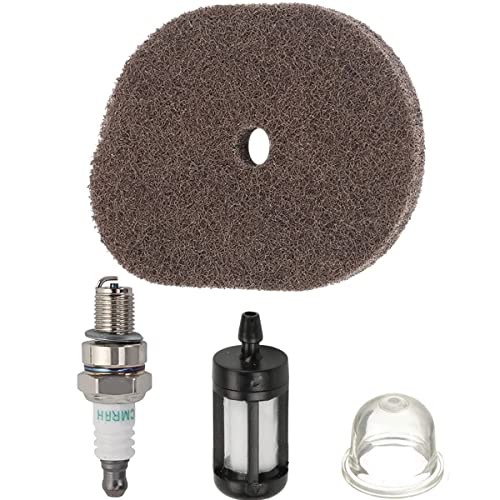 ZAMDOE Luftfilter Zündkerze Kraftstofffilter Primer Pumpe für STIHL FS40 FS50 FS56 FS70 FC56 FC70 KM56 HT56C Trimmer Freischneider Kantenschneider, Luftfilter ersetzt # 4144 124 2800 von ZAMDOE