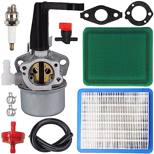 ZAMDOE Vergaser für Briggs & Stratton 110402 110412 215369 Pinnenmotor-Tuning-Kit mit 696065 697422 Vergaser-Luftfilterpatrone Zündkerze Kraftstoffschlauchdichtungen von ZAMDOE