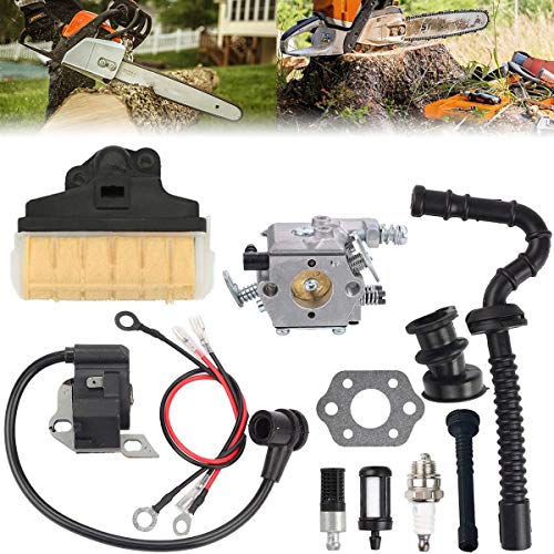 ZAMDOE Vergaserkit für Stihl MS210 MS230 MS250 021 023 025 Motorsäge, ersetzt WT-286 1123-120-0605, mit Kraftstoffleitung Luftfilter Zündspulenmodul ZAMDOE Vergaserkit für Stihl MS210 MS230 MS250 021 023 025 Motorsäge, ersetzt WT-286 1123-120-0605, mit Kraftstoffleitung Luftfilter Zündspulenmodul von ZAMDOE