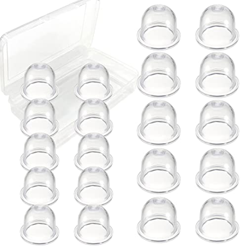 ZAMDOE 20 Stück Zündkapsel Primer Pumpenkappe, 19 mm und 22 mm, universeller Vergaser-Ölbecher für Kettensägen, Trimmer, Gebläse, Freischneider, Rasenmäher, transparent von ZAMDOE