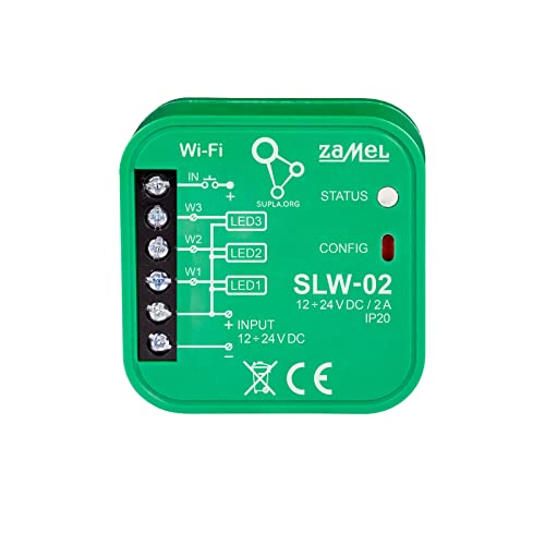 Zamel Supla praktisch langlebige Kommunikation Steuerung automatisch ferngesteuert elektrisch kabellos spannungsbetrieben hochwertig zuverlässig 3xLED Wi-Fi-Controller TYP: SLW-02 von Supla