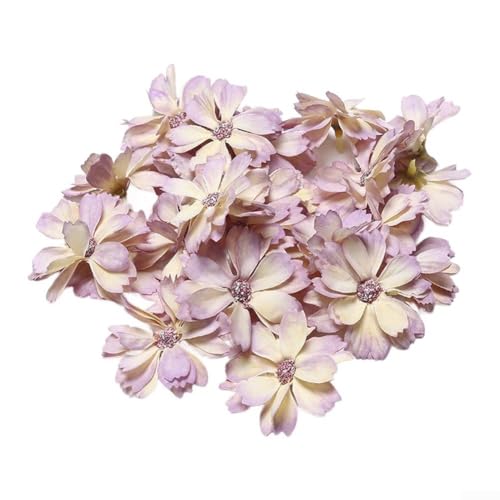 100 Stück künstliche Seidenblumenköpfe mit 6 Blütenblättern, mehrschichtiges Design für Bastelarbeiten, Heimdekoration und Hochzeitsarrangements (22) von ZAMETTER