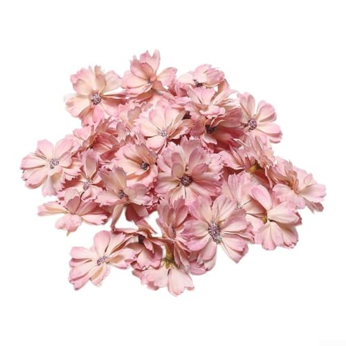 100 Stück künstliche Seidenblumenköpfe mit 6 Blütenblättern, mehrschichtiges Design für Bastelarbeiten, Heimdekoration und Hochzeitsarrangements (6) von ZAMETTER