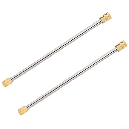 2 Stück Hochdruckreiniger-Sprays Lanzenstäbe bis 4000 PSI Quick Connect M22 Edelstahl 43 cm 54 cm kompatible elektrische Gas-Unterlegscheiben (M22–54 cm) von ZAMETTER