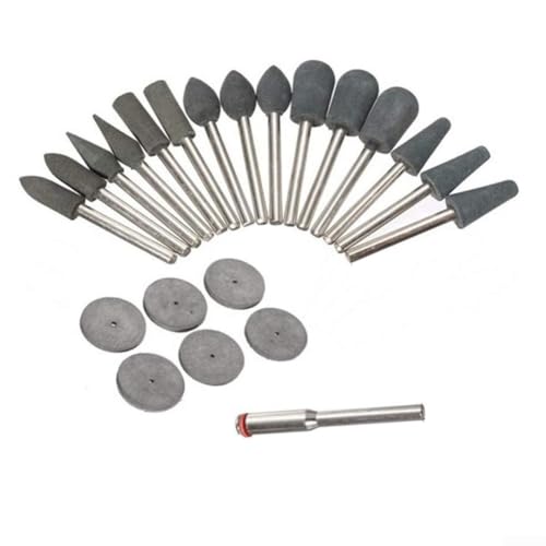 22 Stück Gummi-Schleifköpfe, kompatibel mit elektrischen Drehwerkzeugen zum Polieren, Schleifen und Entgraten von Glas-, Metall- und Steinoberflächen 22 Stück Gummi-Schleifköpfe, kompatibel mit elektrischen Drehwerkzeugen zum Polieren, Schleifen und Entgraten von Glas-, Metall- und Steinoberflächen von ZAMETTER