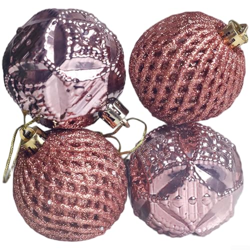 8er Set Weihnachten Hängende Ornamente aus Kunststoff und Schaumstoff, geeignet für Baum, Fenster und Decke festliche Dekorationen (funkelnd) von ZAMETTER