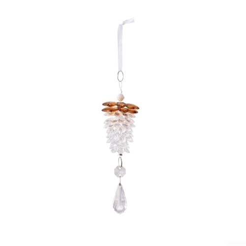 Acryl Tannenzapfen Ornament mit Finish für festliche Dekoration an Weihnachtsbäumen, Türen und Fenstern (braun) von ZAMETTER