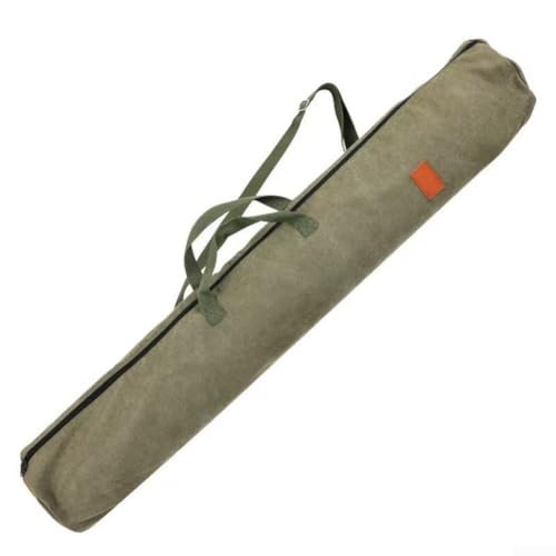 Angelrutentasche aus Segeltuch mit großem Fassungsvermögen, wasserdichtes und verschleißfestes Material, tragbares, faltbares Design und bequemer Tragegurt (grün, 130 cm) von ZAMETTER