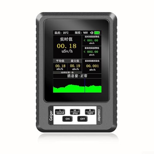 C101 Nuklearstrahlungsdetektor Beta Gamma Röntgendosimeter Monitor mit Temperaturfeuchtigkeitserkennung Großes TFT-Display für Heiminspektion Signal Tower Überwachung C101 Nuklearstrahlungsdetektor Beta Gamma Röntgendosimeter Monitor mit Temperaturfeuchtigkeitserkennung Großes TFT-Display für Heiminspektion Signal Tower Überwachung von ZAMETTER