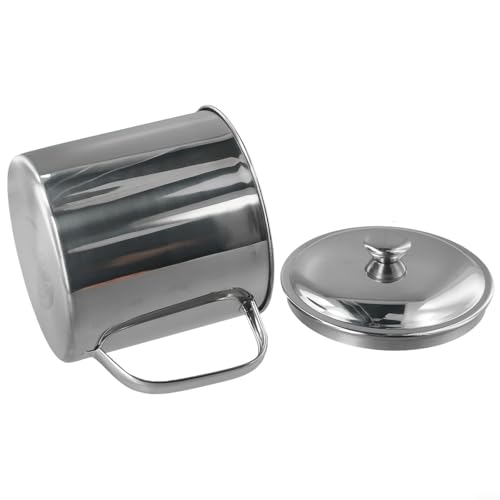 Campingbecher 304 Edelstahl für Kaffee, Tee und Milch auf Ihren Abenteuern (11cm (12cm (1100ml)) von ZAMETTER