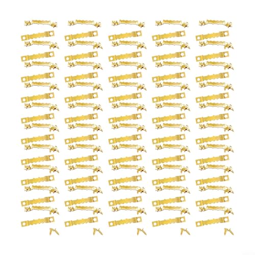 Das Sägezahn-Hardware-Set enthält insgesamt 50 stabile Aufhänger und passende Schrauben zur einfachen Montage Ihrer Rahmen (Gold) von ZAMETTER