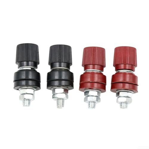 Diverse Application Ready Set of Four High Performance Audio Binding Post Connectors with Secure M6 Threading von ZAMETTER