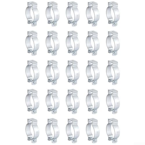 EMT-Rohraufhänger aus verzinktem Stahl, mit Schrauben für elektrische Leitungen, geeignet für mehrere elektrische Installationen (1,27 cm), 25 Stück von ZAMETTER