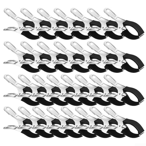 Edelstahl-Clips für Poolabdeckungen, 6 oder 30 Stück, winddichtes Design, perfekt, um Ihren Pool sauber zu halten (30 Stück schwarz) von ZAMETTER