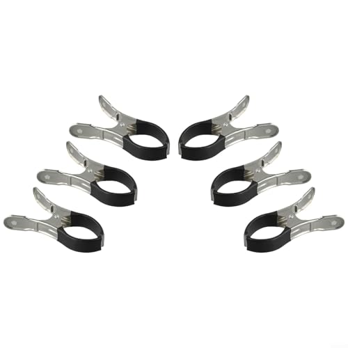 Edelstahl-Clips für Poolabdeckungen, 6 oder 30 Stück, winddichtes Design, perfekt, um Ihren Pool sauber zu halten (6 Stück schwarz) von ZAMETTER