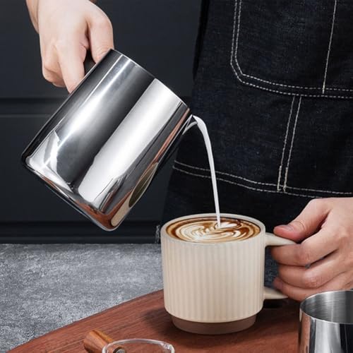 Edelstahl-Kaffeekanne zum Erhitzen von Milch, Schmelzen von Schokolade und Zubereitung von Saucen (350 ml) von ZAMETTER