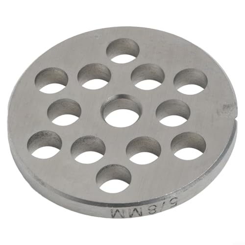 Edelstahl-Öffnungsplatte Nr. 5 für Fleischwolf, leicht zu reinigen, für die Verarbeitung von Fleisch, Fisch und Gemüse (8 mm) von ZAMETTER