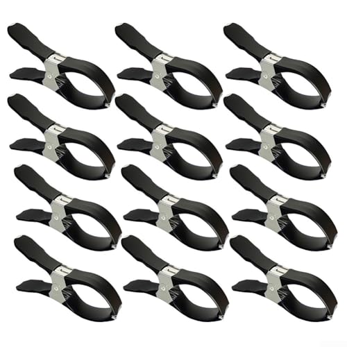 Edelstahl-Poolabdeckungs-Clips für starken Halt Ihrer Poolabdeckung (schwarz12) von ZAMETTER