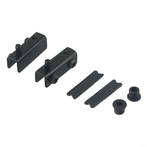Edelstahlscharniere für sichere Installation von Glastüren, Lieferung im 2er-Pack mit Polsterschutz (schwarz) von ZAMETTER
