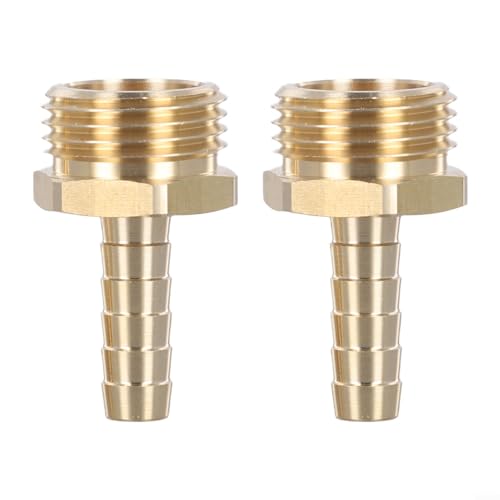 Effizienter Wasserdurchfluss mit Messing-Schlauchadaptern, inklusive zwei Anschlüssen für Standardgrößen 3/8 Widerhaken und 3/4 GHT (3/8 Zoll) von ZAMETTER