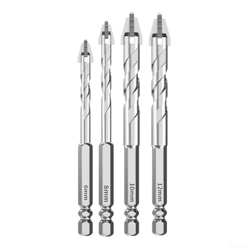 Exzenterbohrer mit 9 Klingen, Legierung für Beton, Marmor und Glas, minimierte Vibration und Geräuschreduzierung (10 mm) von ZAMETTER