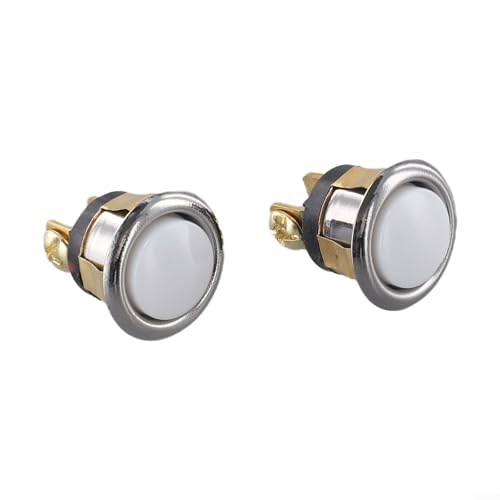 Kabelgebundene Ersatz-Türklingelknöpfe, 2 Stück, mit beleuchtetem gelbem Licht für verbesserte Sichtbarkeit und wetterbeständige Metallkonstruktion, kompatibel mit bestehenden Türklingelsystemen von ZAMETTER