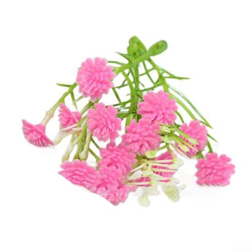 Künstliche Blumengirlande, weiß, rosa, rot, gelb, grün, lila, PVC, künstliche Schleierkranke, für selbstgemachte Hochzeitsbögen, Party-Tischdekoration und Fotografie-Dekoration, 20 cm (Rosa) von ZAMETTER