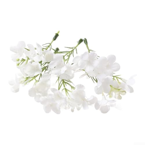 Künstliche Hortensien, Seidenblumen, 8 cm, Blumenstrauß für Hochzeitsdekorationen, DIY-Arrangements, Haar-Accessoires, Bastelprojekte, Heim- und Partydekoration (weiß) von ZAMETTER