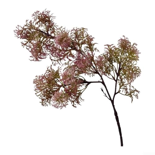 Künstliches Pfauenblumen-Arrangement aus Kunststoff mit mattierter Textur, geeignet für Heimdekoration, hergestellt für Langlebigkeit und visuelle Attraktivität in jeder Inneneinrichtung (rot) von ZAMETTER